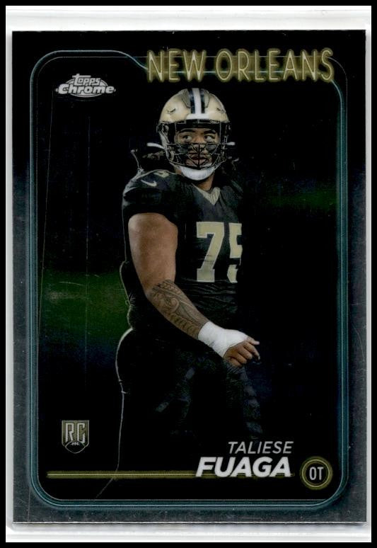 2024 Topps Chrome #296 Taliese Fuaga Rookie New Orleans Saints