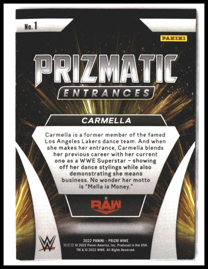 Carmella #1 2022 Panini Prizm WWE Prizmatic Entrances
