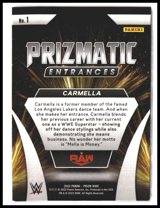 Carmella #1 2022 Panini Prizm WWE Prizmatic Entrances
