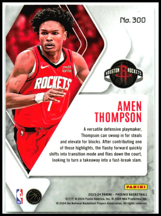 2023-24 Panini Phoenix #300 Amen Thompson Rookie Houston Rockets