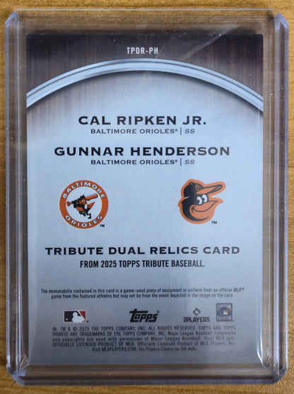 2025 Topps Tribute Dual Patch /99 #TPDR-PH Ripken / Henderson
