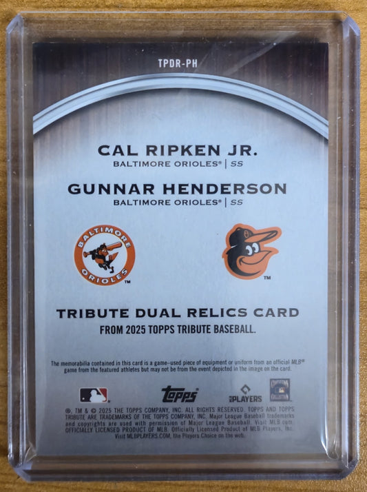 2025 Topps Tribute Dual Patch /99 #TPDR-PH Ripken / Henderson