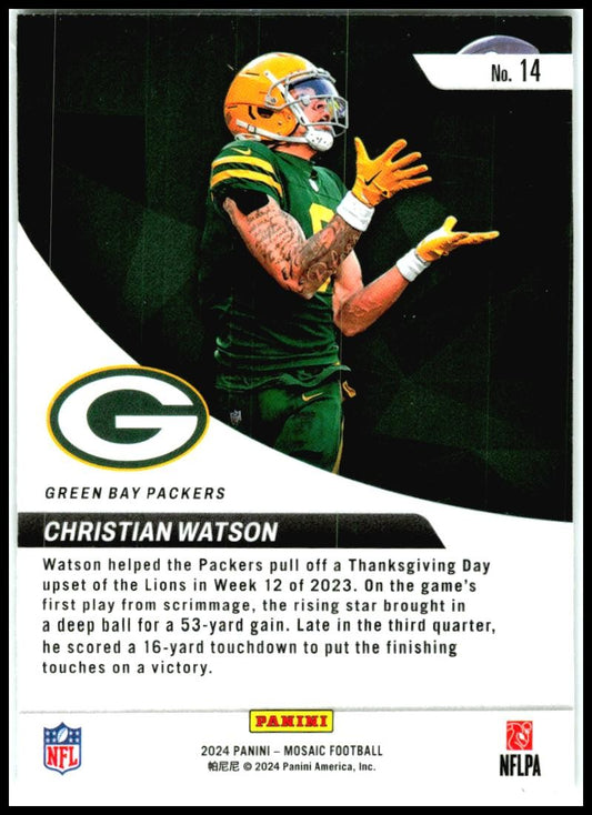 2024 Panini Mosaic Elevate #14 Christian Watson Green Bay Packers