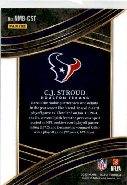 2023 Panini Select Select Numbers #NMB-CST C.J. Stroud Houston Texans