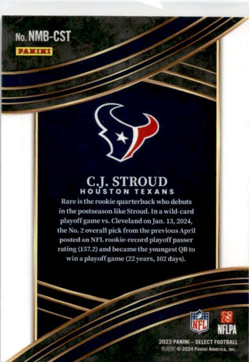 2023 Panini Select Select Numbers #NMB-CST C.J. Stroud Houston Texans
