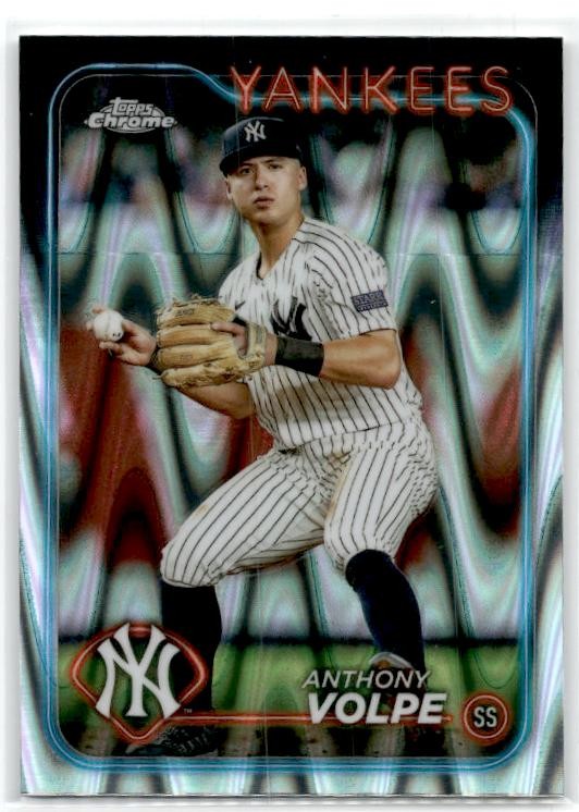 2024 Topps Chrome Raywave Refractors #236 Anthony Volpe New York Yankees