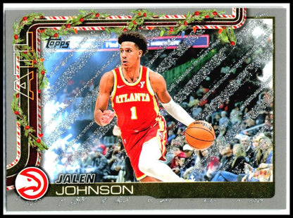 2025-26 Topps Holiday Glitter Holiday #H52 Jalen Johnson Atlanta Hawks