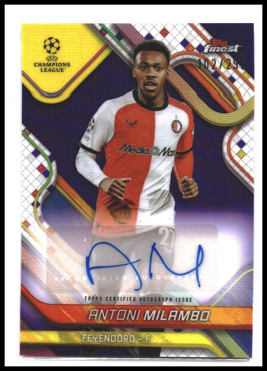 2024-25 Finest UEFA Club Competitions BA-AM Antoni Milambo Auto Purple /299