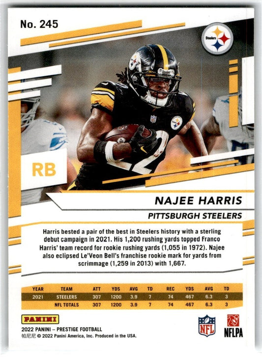 2022 Panini Prestige Xtra Points Astral Najee Harris Pittsburgh Steelers #245