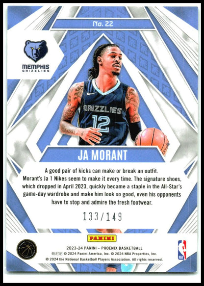 2023-24 Phoenix Paragon Green Ice Phoenix /149 #22 Ja Morant