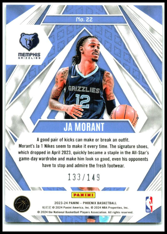 2023-24 Phoenix Paragon Green Ice Phoenix /149 #22 Ja Morant