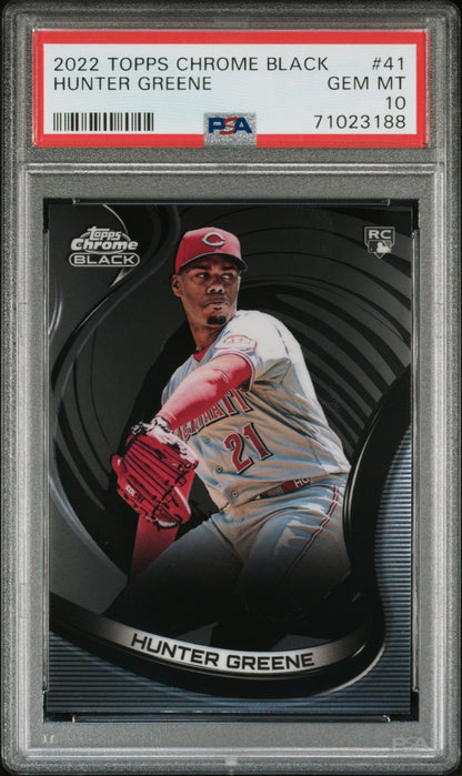 2022 Topps Chrome Black #41 Hunter Greene