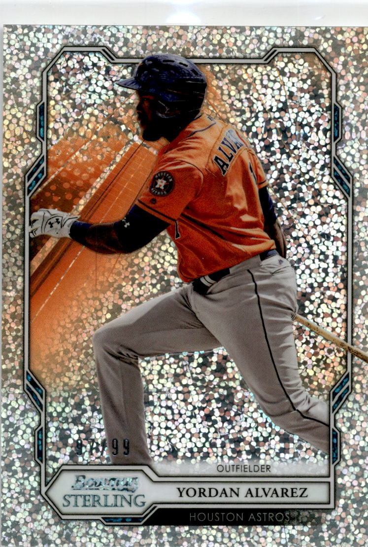 2019 Bowman Sterling Speckle #BPR-22 Yordan Alvarez Houston Astros /99