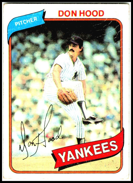 1980 Topps #89 Don Hood New York Yankees