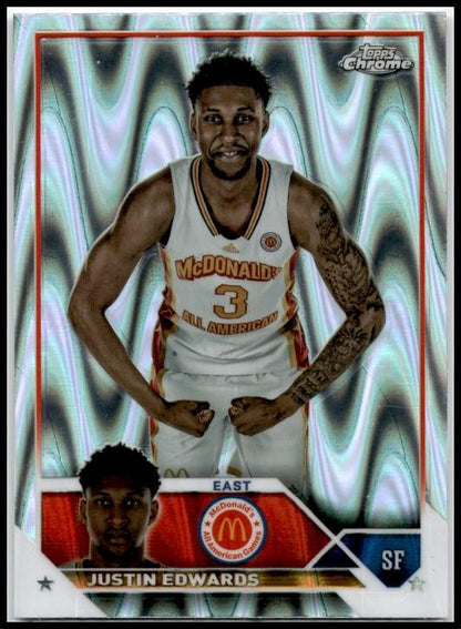 2023 Topps Chrome McDonald's All American RayWave #53 Justin Edwards