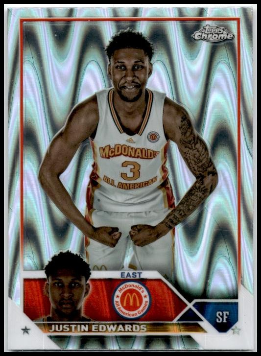 2023 Topps Chrome McDonald's All American RayWave #53 Justin Edwards