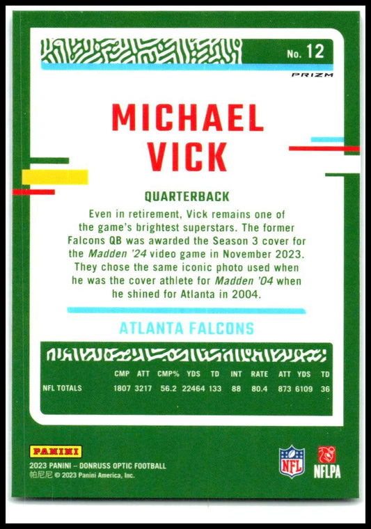 2023 Donruss Optic Stars #12 Michael Vick Atlanta Falcons