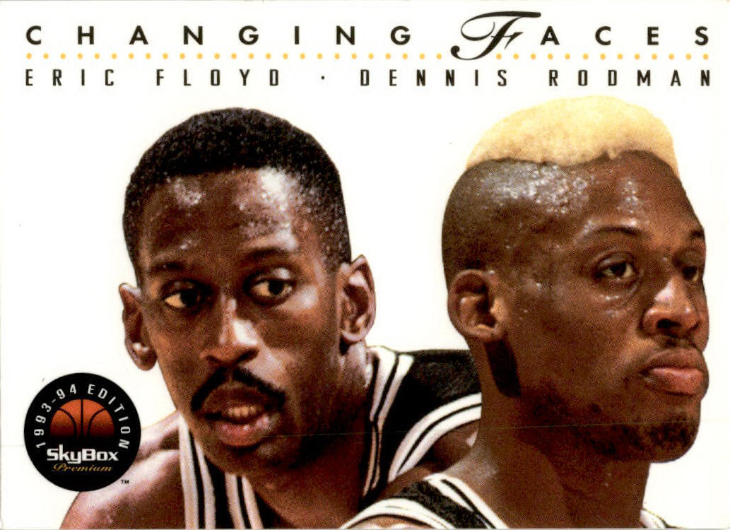 1993-94 SkyBox Premium #315 Eric Floyd / Dennis Rodman San Antonio Spurs