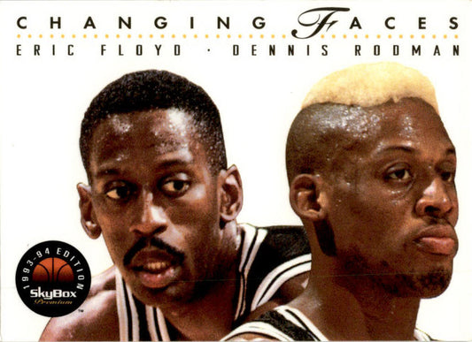 1993-94 SkyBox Premium #315 Eric Floyd / Dennis Rodman San Antonio Spurs