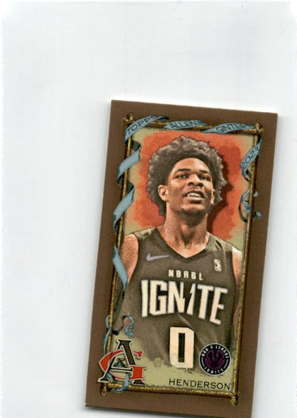 2023 Topps Allen & Ginter Mini Gold Border #265 Scoot Henderson Portland