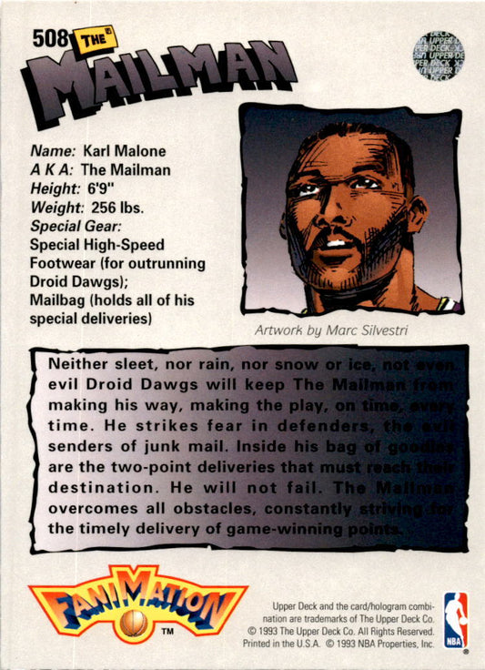 1992-93 Upper Deck #508 Karl Malone Utah Jazz