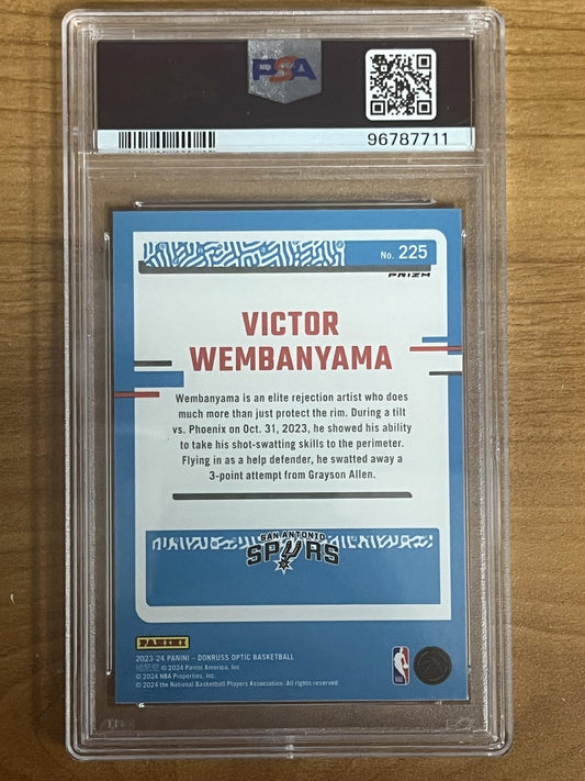 2023-24 Donruss Optic Hyper Pink #225 Victor Wembanyama Rookie San Antonio Spurs