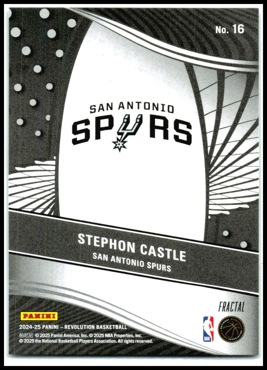 2024-25 Panini Revolution Supernova #16 Stephon Castle San Antonio Spurs