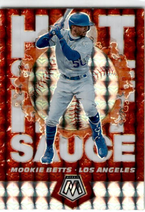 2021 Panini Mosaic Hot Sauce Mosaic #HS4 Mookie Betts Los Angeles Dodgers