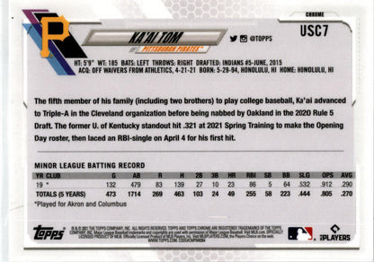 2021 Topps Update Purple #USc7 Ka'ai Tom Pittsburgh Pirates