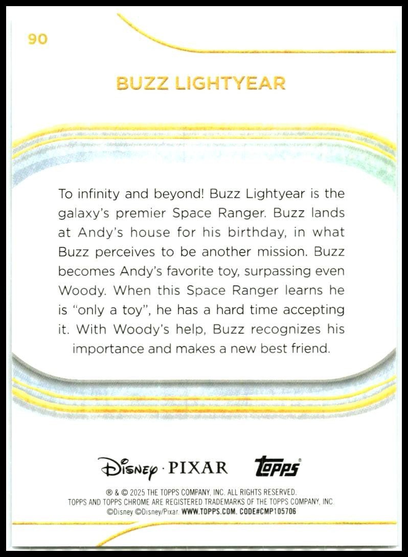 2025 Topps Chrome Disney #90 Buzz Lightyear