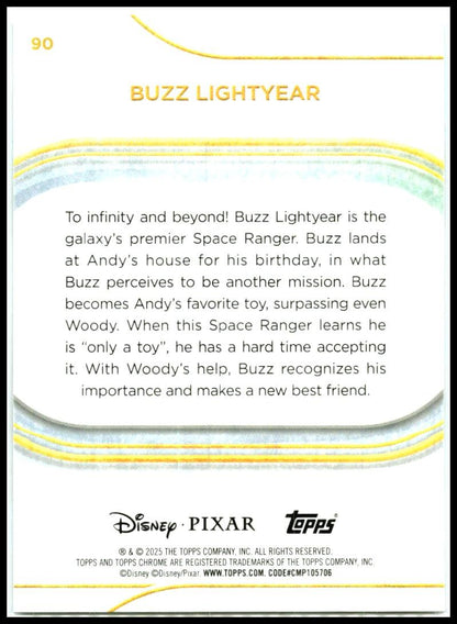 2025 Topps Chrome Disney #90 Buzz Lightyear