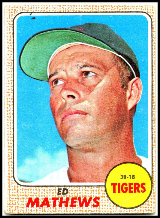 1968 Topps #58 Ed Mathews Detroit Tigers