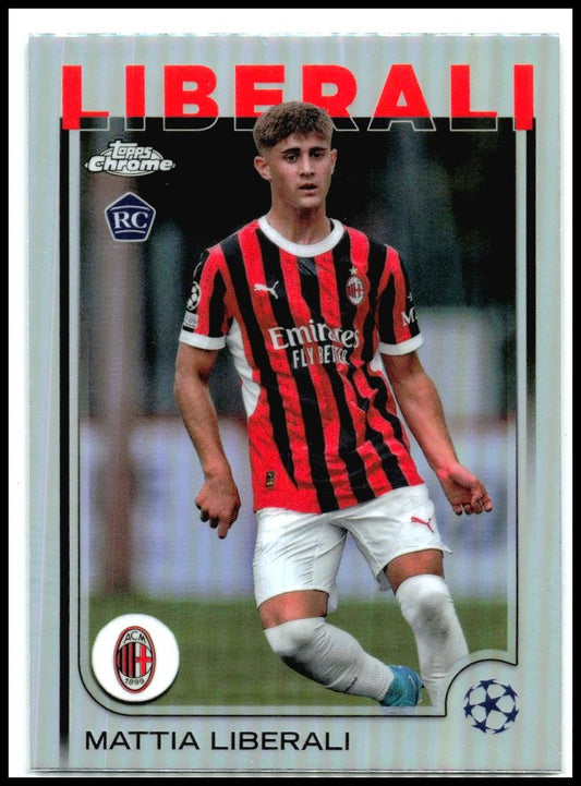2024-25 Topps Chrome UEFA Club Competitions Refractor #82 Mattia Liberali Rookie