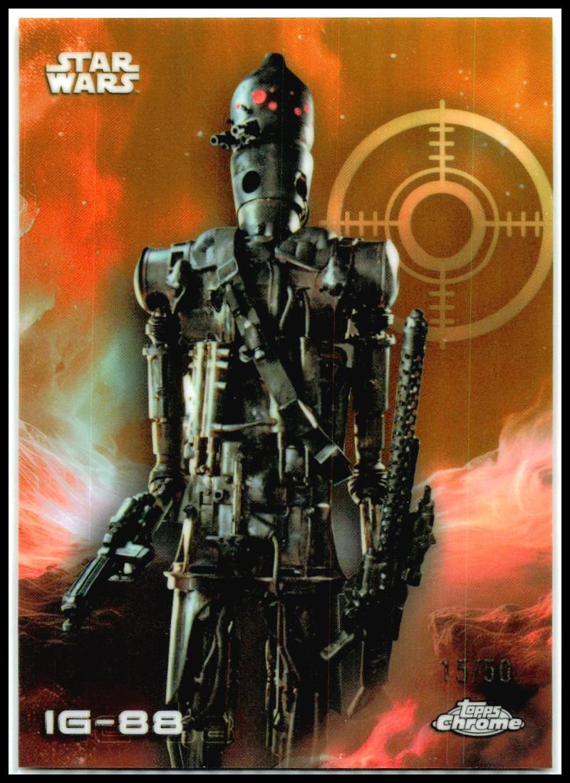 2025 Topps Chrome Star Wars Gold Refractor #124 IG-88 /50