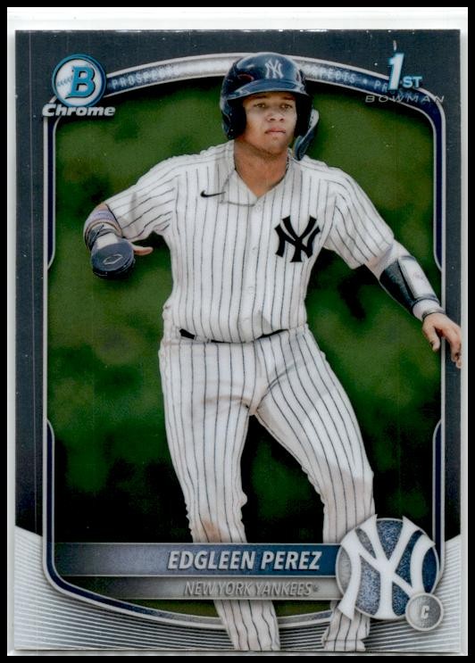 2025 Bowman Chrome Prospects #BCP-80 Edgleen Perez New York Yankees