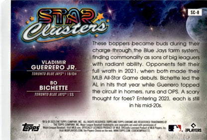 2023 Topps Chrome Cosmic  Star Clusters #SC-8 Gerrero Jr / Bichette Toronto Blue