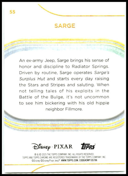 2025 Topps Chrome Disney #55 Sarge