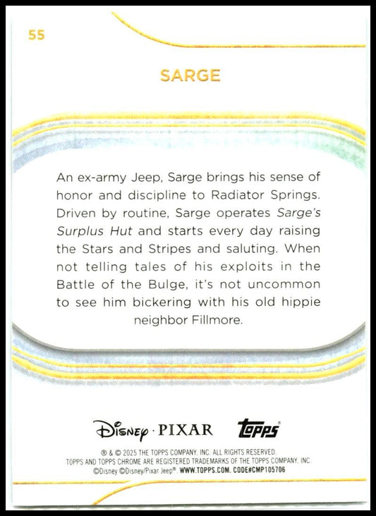 2025 Topps Chrome Disney #55 Sarge
