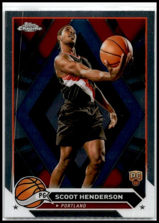 2023-24 Topps Chrome #60 Scoot Henderson Rookie Portland Trail Blazers