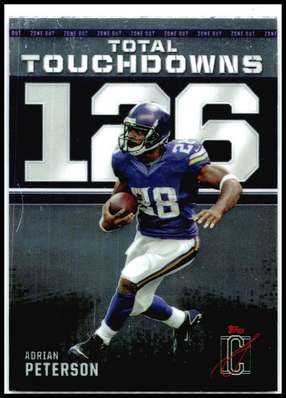 2024 topps signature class Total TD's #ZO-8 adrian peterson
