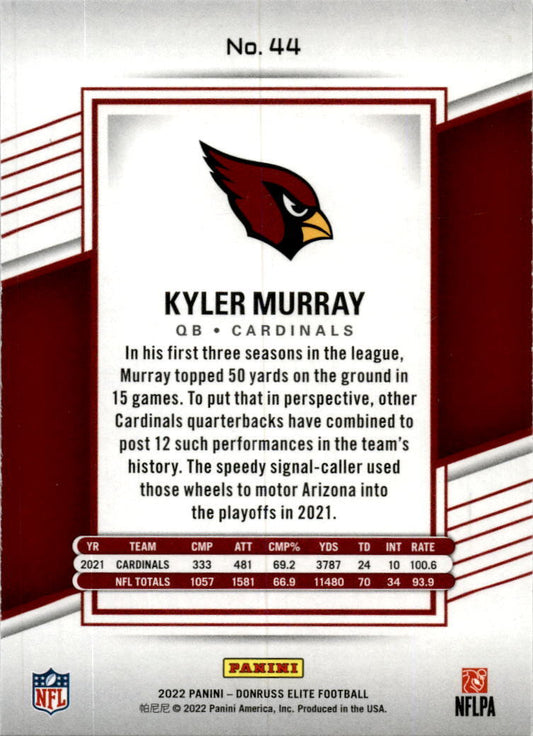 2022 Donruss Elite Pink #44 Kyler Murray Arizona Cardinals