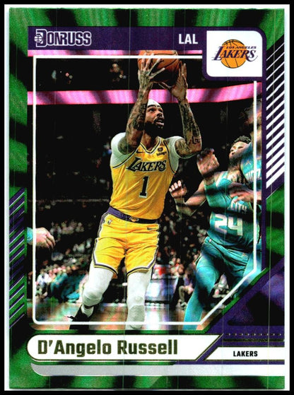 2024-25 Donruss Holo Green Laser #106 D'Angelo Russell Los Angeles Lakers