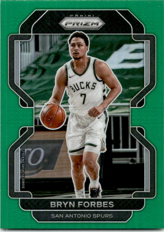 2021-22 Panini Prizm Green #33 Bryn Forbes San Antonio Spurs