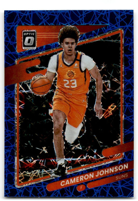 2021-22 Donruss Optic  Blue Velocity Cameron Johnson Phoenix Suns #34
