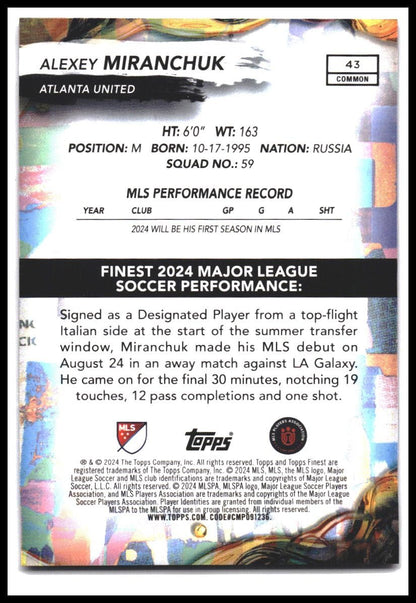 2024 Finest MLS #43 Alexey Miranchuk