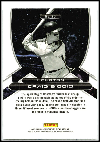 2023 Panini Chronicles Titan #20 Craig Biggio Houston Astros