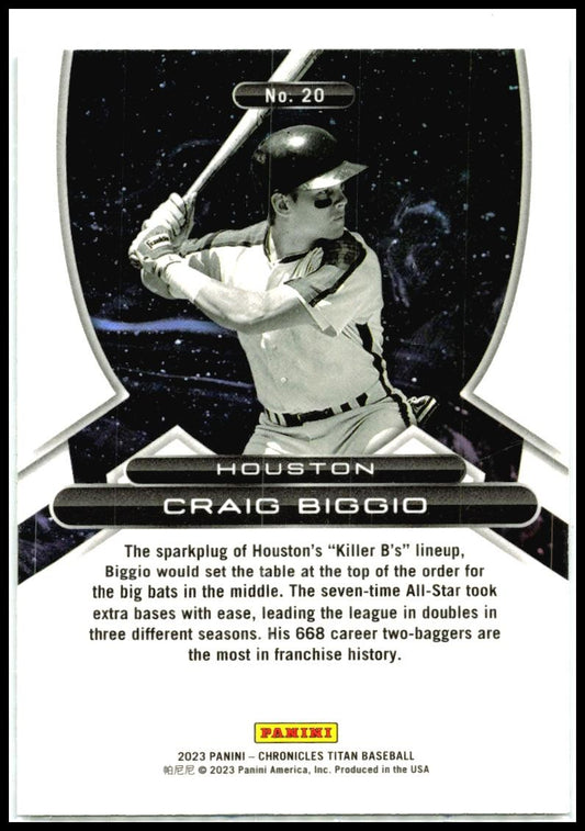 2023 Panini Chronicles Titan #20 Craig Biggio Houston Astros
