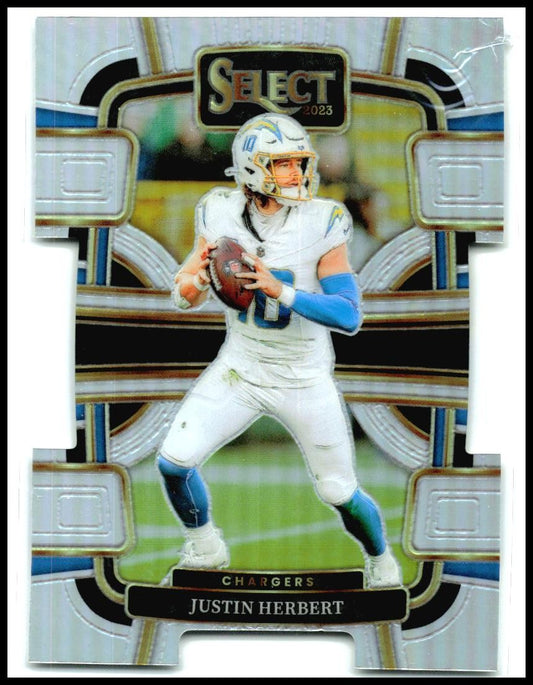 2023 Panini Select Silver Prizms #52 Justin Herbert Los Angeles Chargers