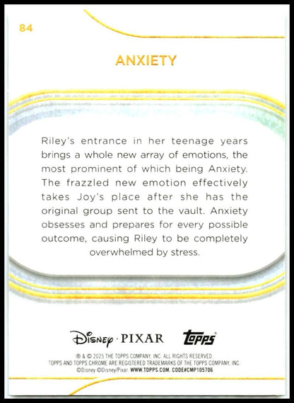 2025 Topps Chrome Disney #84 Anxiety