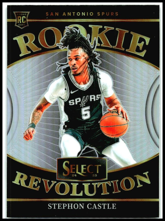 2024-25 Panini Select Rookie Revolution Silver Prizms #17 Stephon Castle Spurs
